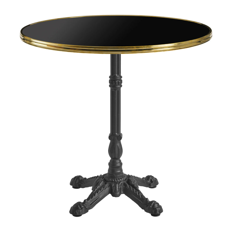 Parisian Complete Dining Table With Nevada Black Base - Black - NWOF