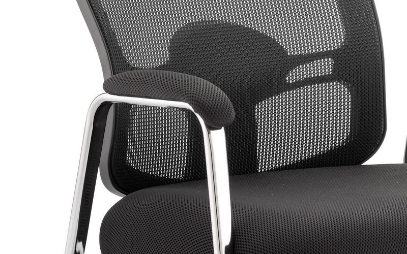 Portland Mesh Back Visitor Chair With Arms (Straight Leg) - NWOF