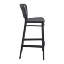 Black Portofino 75 ZAP bar stool with sleek modern design, featuring a sturdy seat and stylish metal legs.