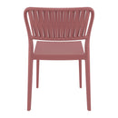 ZAP Portofino stacking side chair with Marsala-colored upholstery and wooden backrest, showcasing a stylish and modern design.