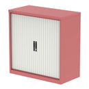 QUBE Tambour Cupboard - Antique Pink & Satin White - NWOF