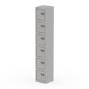 Dynamic Qube Locker 1800mm high in goose grey with sleek design, sturdy construction, and modern storage features.