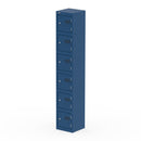 Blue Qube Locker by Dynamic, 1800mm high, with multiple compartments and secure doors, shown in the image.
