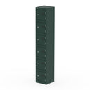 Dynamic Qube Locker in British Racing Green, 1800mm high, with sleek modern design and secure lock system.