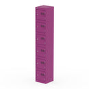 Dynamic Qube Locker in traffic purple, 1800mm high, featuring secure compartments and modern design.