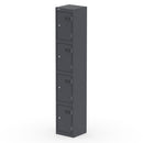 Dynamic Qube Locker 1800mm high in graphite grey, showcasing a tall, secure storage locker with sleek, modern design.