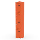 Dynamic Qube Locker 1800mm high in Sienna Orange, showing a sleek storage locker with a sturdy design and vibrant color.