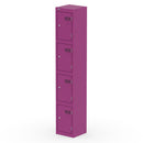 Dynamic Qube Locker 1800mm high in traffic purple, showcasing a modern, secure storage locker with vibrant purple finish.