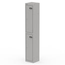 Dynamic Qube Locker in Goose Grey, 1800mm high, sturdy storage locker with secure door and modern design.