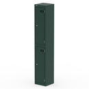 Dynamic Qube Locker in British Racing Green, 1800mm high, with sleek design and secure locking features.