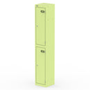 Dynamic Qube Locker 1800mm high in chlorophyll green with multiple compartments and modern design.