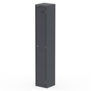 Dynamic Qube Locker 1800mm high in graphite grey, showcasing a sleek, modern storage locker with multiple compartments.