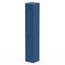 Blue Qube Locker by Dynamic, 1800mm high, with multiple compartments and sleek design, ideal for locker room storage.