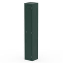 Dynamic Qube Locker in British Racing Green, 1800mm high, with sleek modern design and sturdy construction for secure storage.