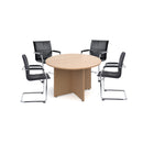 Arrow Head Leg Circular Meeting Table 1200mm - Black