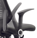 Relay Task Operator Chair Leather Seat Black Back With Arms - NWOF