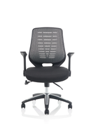 Relay Task Operator Chair Airmesh Seat Silver Back With Arms - NWOF