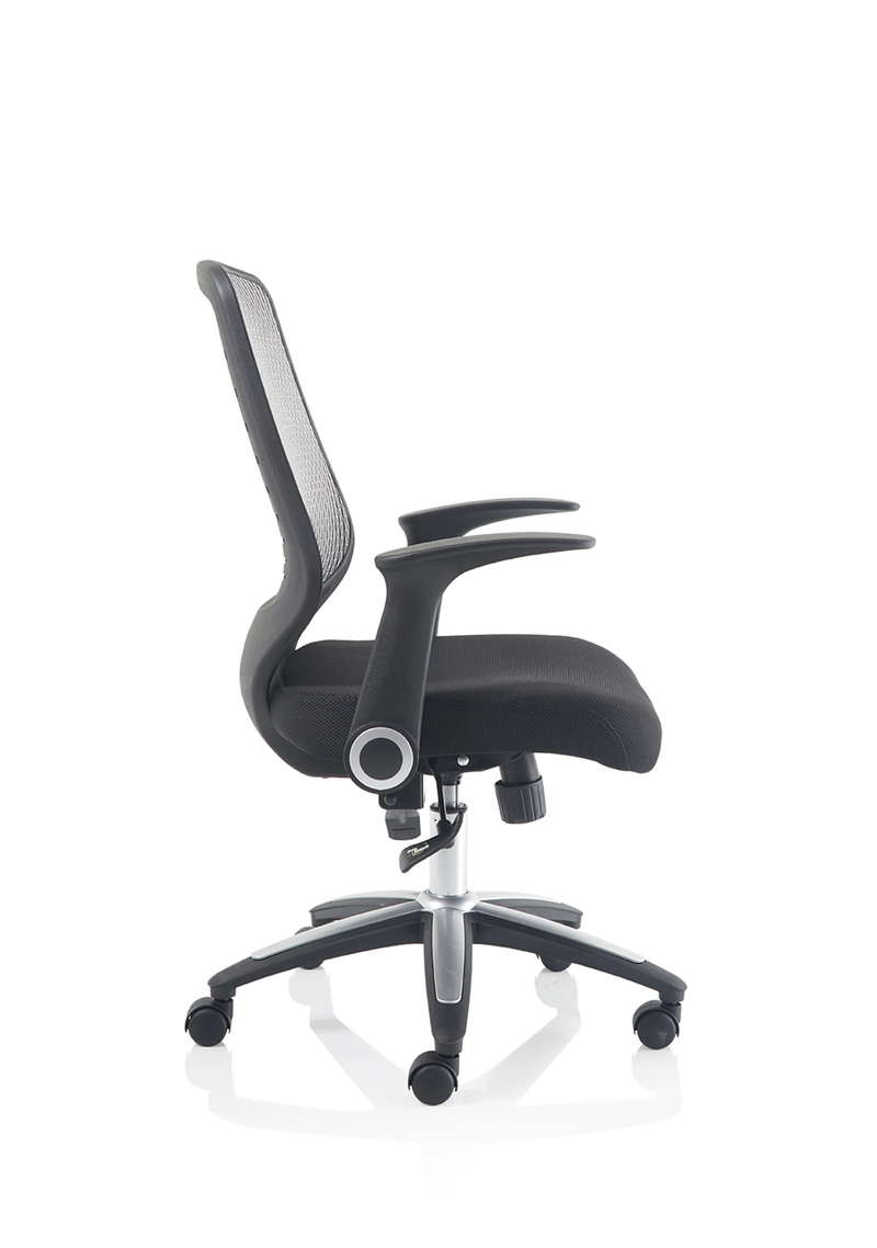 Relay Task Operator Chair Airmesh Seat Silver Back With Arms - NWOF