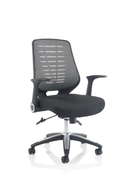 Relay Task Operator Chair Airmesh Seat Silver Back With Arms - NWOF