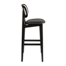 Relish Bar Stool - Satin Black With Natural Cane Back & Lascari Seat Pad - NWOF