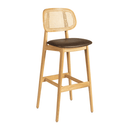 Relish Bar Stool - Natural Cane Back With Lascari Seat Pad - NWOF