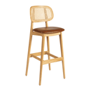 Relish Bar Stool - Natural Cane Back With Lascari Seat Pad - NWOF