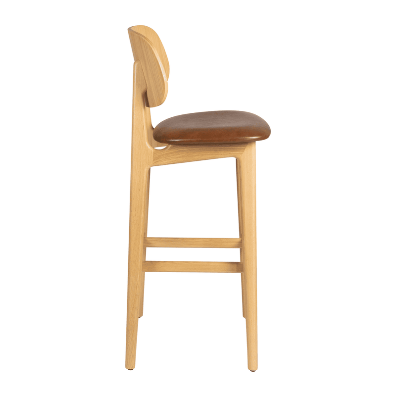 Relish Bar Stool - Natural Oak With Lascari Seat Pad - NWOF