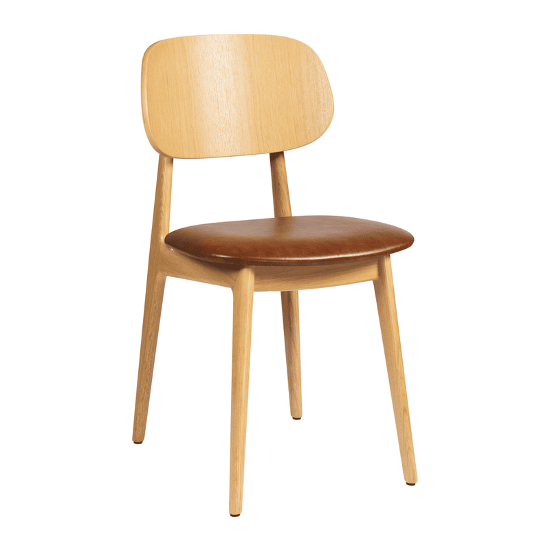 Relish Side Chair - Natural Oak With Lascari Seat Pad - NWOF
