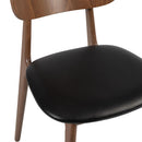 Relish Side Chair - Walnut Stained Beech With Black Seat Pad