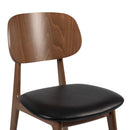 Relish Side Chair - Walnut Stained Beech With Black Seat Pad