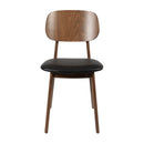 Relish Side Chair - Walnut Stained Beech With Black Seat Pad