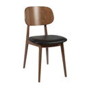 Relish Side Chair - Walnut Stained Beech With Black Seat Pad
