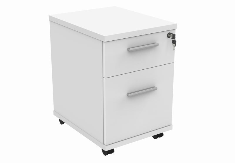 Core Mobile Under Desk Pedestal - Arctic White - NWOF