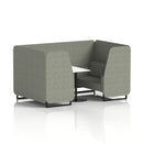 Brixworth Booth With White Table Single Tone - 4 Seater - NWOF