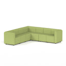 Dynamic Mawsley modular L-shaped corner sofa with plush cushions and contemporary design, ideal for stylish living room seating.