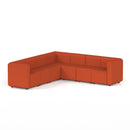 L-shaped corner sofa from the Mawsley Modular Seating Set by Dynamic, showing plush cushions and modern fabric upholstery.