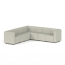 Dynamic Mawsley modular L-shaped corner sofa with plush cushions and modern design, perfect for versatile living room seating.