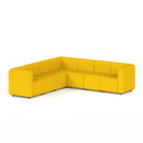 Dynamic Mawsley modular L-shaped corner sofa set with plush cushions and modern design, perfect for stylish living room seating.