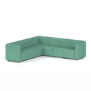 Dynamic Mawsley modular L-shaped corner sofa set with plush cushions and modern design, ideal for stylish living room seating.