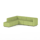 Dynamic Mawsley modular L-shaped sofa with left arm chaise end, featuring plush cushions and modern design.