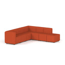 Dynamic Mawsley modular seating set with L-shaped right arm chaise corner sofa, featuring plush cushions and modern design.