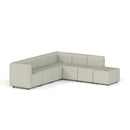 Dynamic Mawsley modular L-shaped corner sofa with right arm chaise end, featuring plush cushions and contemporary design.