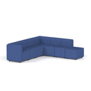 Dynamic Mawsley modular L-shaped corner sofa with right arm chaise end, plush seating and contemporary design.