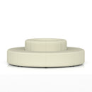 Dynamic Mawsley Modular Seating Set with low back circular island, showing contemporary outdoor lounge furniture design.