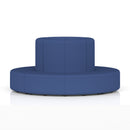 Dynamic Mawsley modular seating set with high-back circular island, featuring plush cushions and modern outdoor furniture design.