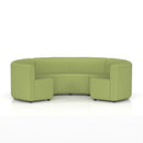 Dynamic Mawsley Modular Seating Set with low back circular booth, featuring plush upholstery and modern design for versatile lounge areas.