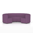 Dynamic Mawsley Modular Seating Set with low back circular booth, featuring comfortable upholstered cushions and modern design.