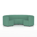 Dynamic Mawsley Modular Seating Set low back circular booth with cushioned seats and modern design, ideal for lounge areas.