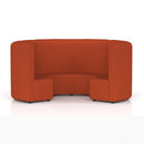 Dynamic Mawsley Modular Seating Set high back circular booth with plush upholstery and modern design, ideal for lounge or dining areas.
