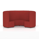 Dynamic Mawsley Modular Seating Set with high back circular booth, featuring plush upholstery and modern design for versatile seating.